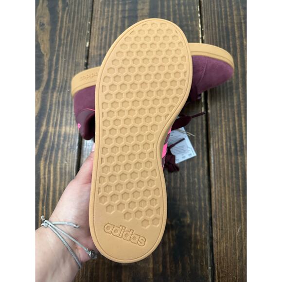 Adidas GRAND COURT BASE Burgundy 8.5 NWOB - Picture 3 of 7